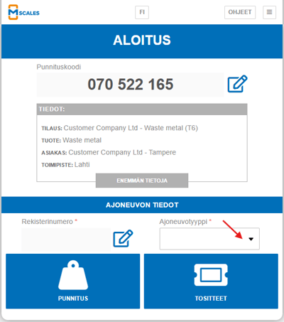 select_vehicle_type_in_code_weighing_FI